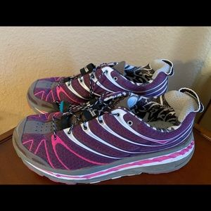 Hoka one one trail shoes.